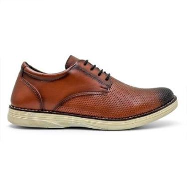 Imagem de Sapato Oxford Masculino Social Solado Casual Elegância De Couro Antiderrapante-Masculino