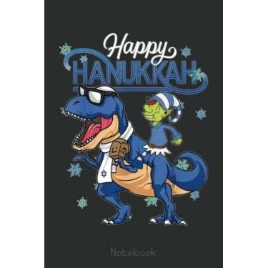 Imagem de Happy Hanukkah Jewish Elf Family Group Notebook: Cute Trendy Dinosaur Wide Ruled Paper Notebook Journal | Pretty Wide Blank Lined Workbook for Teens ... for Home School College for Writing Notes