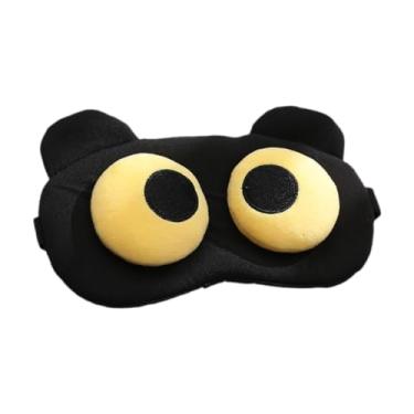 Imagem de FLCPJGV Máscara de Olho Desenho Animado Engraçado Leve Sombra de Olhos Macio Alça Ajustável Venda Capa de Olho para Viagens Viagem Casa Dormindo, Olho Redondo
