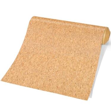 Imagem de CanaanTree Descole e cole papel de parede, papel de parede de madeira autoadesivo, papel de parede removível feito de 100% cortiça real, 42 x 300 cm (BaseCork)