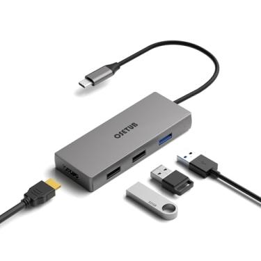 Imagem de Hub USB C, adaptador multiportas 4 em 1 USB C para HDMI, dongle USB C com HDMI 4K, porta USB 3.0/2 2.0, compatível com MacBook Pro/MacBook Air M1 2020 e mais dispositivos tipo C