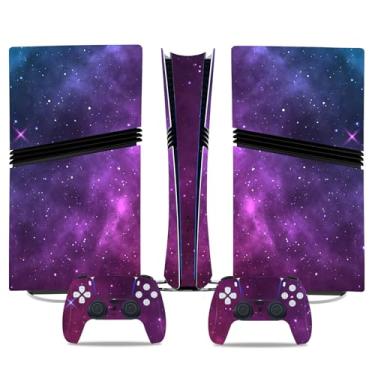 Imagem de Skin Wrap para PS5 Pro Digital Edition, adesivo protetor de vinil para controle de console de jogos (roxo)