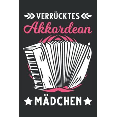 Imagem de Akkordeonist Notizbuch: Verrücktes Akkordeon Mädchen Akkordeonist / 6x9 Zoll / 120 gepunktete Seiten Seiten