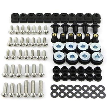 Imagem de Xitomer Conjunto completo de parafusos de carenagem de aço inoxidável, para YAMAHA YZF R6 1999 2000 2001 2002, kits de montagem arruelas/porcas/fixações/ilhós/ilhós, parafusos de carroceria