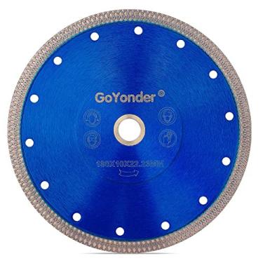 Imagem de GoYonder Lâmina de serra diamante super fina de 4,5 polegadas para cortar azulejos de porcelana, cerâmica de granito, 7"-Blue