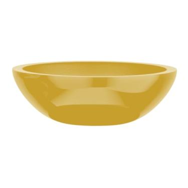 Imagem de Vaso Bacia Suculenta Para Planta Flor Fibra Vidro 25cm Cores (DOURADO)