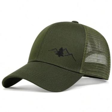 Imagem de Boné de Beisebol Unissex Respirável - Chapéu Snapback de Malha para Ve