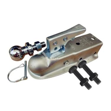 Imagem de JicSuXi Acessório de tampa de acoplamento de trailer de bola de 1-7/8 "substitua o acoplador de reboques retos por trailers de iate multifuncionais práticos, Style F