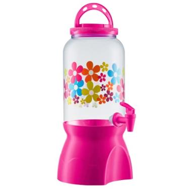 Imagem de Suqueira Com Suporte Decorada 3,6lt Dispenser Amaciante E Sabão Em Pó Liquido Multiuso (Margarida)