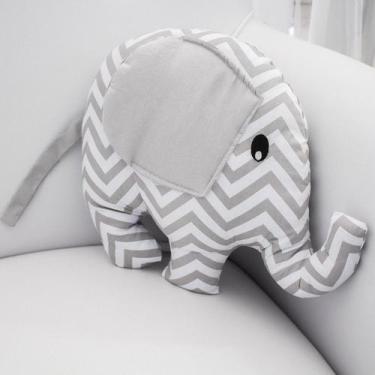 Imagem de Almofada Decorativa  Elefante - NoBrand, Chevron Cinza