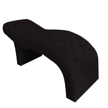 Imagem de Maca Lany 180 Estética Estofada Design Cílios Sobrancelhas Preto Suede