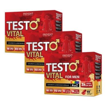 Imagem de Testo Vital For Men E Zinco A a Z 120 Cáps SoftGel - Prevent Pharma (3