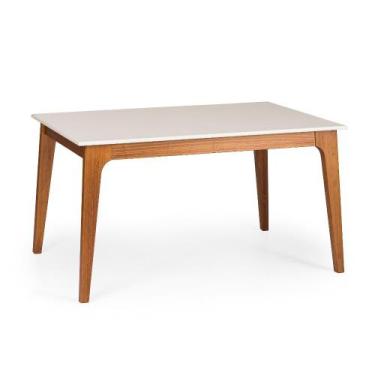 Imagem de Mesa de Jantar 6 Lugares em Madeira e MDF Preto 160cm Happy Artemobili