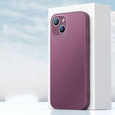 Imagem de Capa de silicone líquido de vidro temperado fosco para iPhone 13 12 Mini 11 Pro XS Max XR X 7 8 Plus SE3 Capa traseira dura verde, ameixa, para iPhone SE 2022