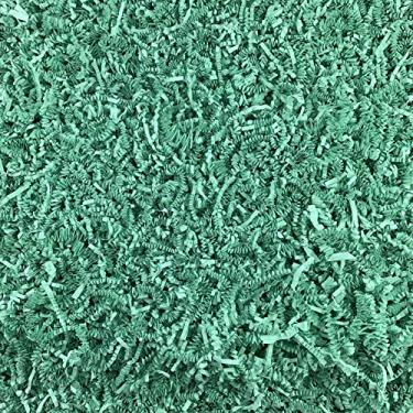 Imagem de Worlds Enchimento de papel cortado enrugado de 900 g para embrulho de presente, aniversário, casamentos, decoração de cesta de caixa de presente, verde menta