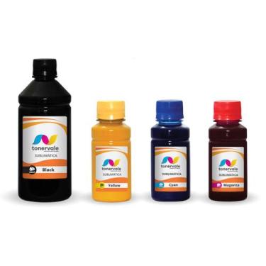 Imagem de Kit 4 Tinta Sublimatica Para Epson T664 T504 Ecotank 550ml - Toner Val