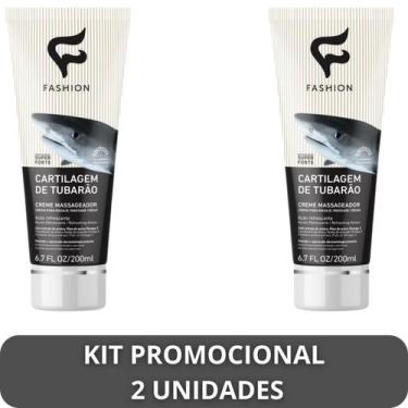 Imagem de Creme Massageador Fashion Cartilagem de Tubarão Bisnaga 200ml Kit 2 Un
