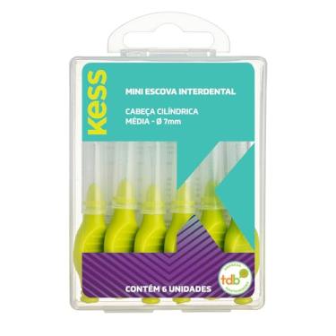 Imagem de Kess Mini Escova Interdental Cilíndrica Média 7 Mm Com 6