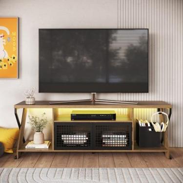 Imagem de Rack Estilo Industrial para Tv até 60 com Iluminação em Led RGB  P1033