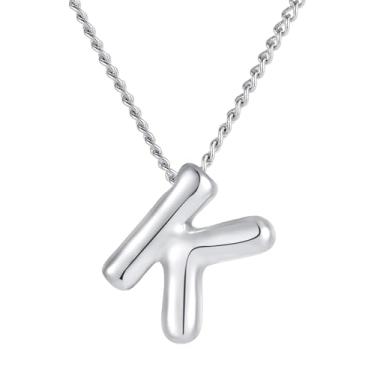 Imagem de YAQILUBEI Colar com inicial feminina - Pingente de letra banhado a ouro 18K, presente exclusivo para ela, Ouro e cobre, Sem Pedra Preciosa