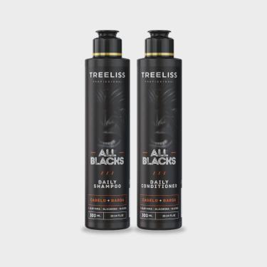 Imagem de Kit Barba e Cabelo homens Shampoo e condicionador All Blacks