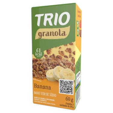 Imagem de Barra de Cereal Granola e Banana Trio 60g 3 Unidades
