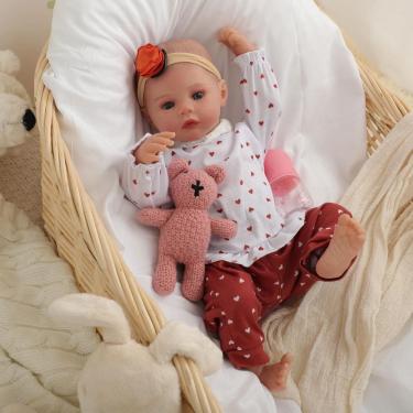 Imagem de Reborn Baby Doll CaliuGsi Real Life Like 18 in Girl com conjunto de presente