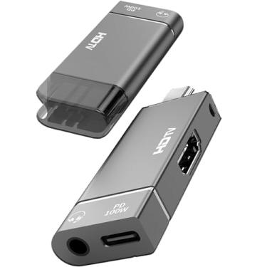 Imagem de ukiism Switch Dock, adaptador USB C para HDMI com HDMI 4K @ 60Hz, conector de áudio de fone de ouvido de 3,5 mm, 100W PD, estação de TV para Nintendo Switch/Steam Deck/ROG Ally/Legion Go/MSI Claw