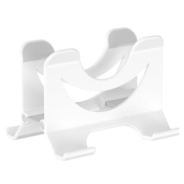Imagem de Suporte para laptop Suporte vertical para laptop com trava de gravidade, suporte ajustável para laptop, suporte de mesa, 3 cores Elevador para laptop(Branco)