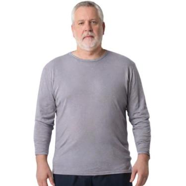 Imagem de Camisa Uv +50 Manga Longa Plus Size - Genérico, Cinza, G3