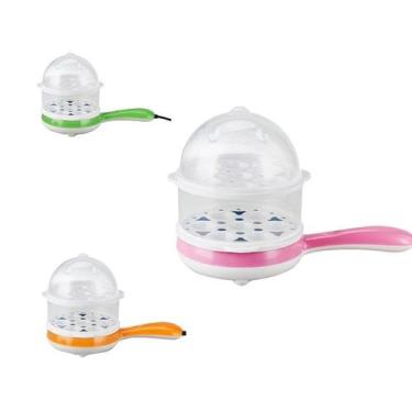 Imagem de Cozedor De Ovos e Frigideira Elétrica Cozinha Ovos E Legumes Vapor 110