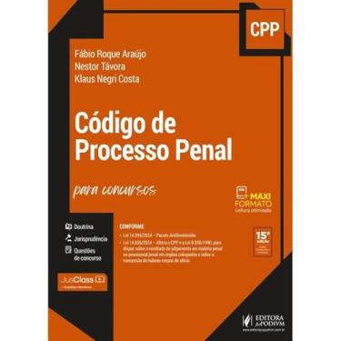 Imagem de Código de Processo Penal Comentado para Concursos (CPP) - 15ª Edição (2025)
