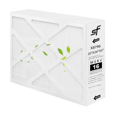 Imagem de Upgrade X8796 Filtro de ar de substituição para forno compatível com filtro MERV 16 Lennox X8789 PCO16-28, 40 x 66 x 12,7 cm, 1 pacote