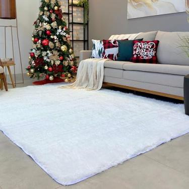 Imagem de Tapete Peludo 3,00x2,00 Novo Para Sala Quarto Cozinha Felpudo (Branco, 300x200)