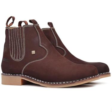 Imagem de Botina de Couro Legitimo Vira Francesa Zebu Original Gran Nobuck Castor (CAFE, BR, Adulto, Numérico, 42)