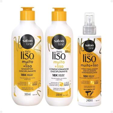 Imagem de Kit Salon Line Meu Liso Muito + Liso Disciplinante: Shampoo 300ml e Co