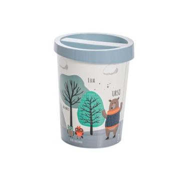 Imagem de Lixeira Decorada C/ Tampa 5,5l Infantil Plasútil Quarto Bebê, Bichinho