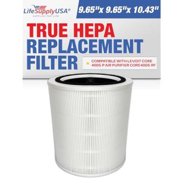 Imagem de LifeSupplyUSA Substituição de filtro HEPA verdadeiro compatível com purificador de ar Levoit Core 400S-P Core400S-RF (pacote com 2)