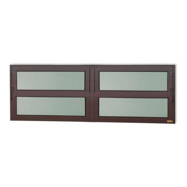 Imagem de Janela De Aluminio Basculante 2 Seções Elite Vidro Boreal 40cm X 240cm Brimak Corten
