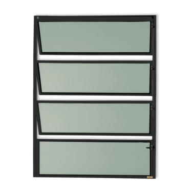 Imagem de Basculante Master Vidro Boreal 80cm X 60cm Brimak Preto