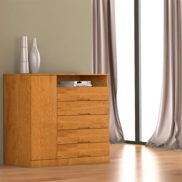 Imagem de Cômoda Portugal 5 Gavetas Com Sapateira 2018 Peroba