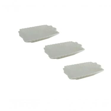 Imagem de Conjunto 3 Petisqueira Retangular Em Cerâmica