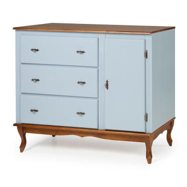 Imagem de Balcão Copenhagem 1 Porta E 3 Gavetas - 2063 Laca - Azul Bebê