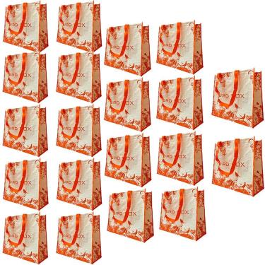 Imagem de Bolsa Ecobag Ecologica Kit 20 Uni Mercado Compras Dobravel Resistente Funcional