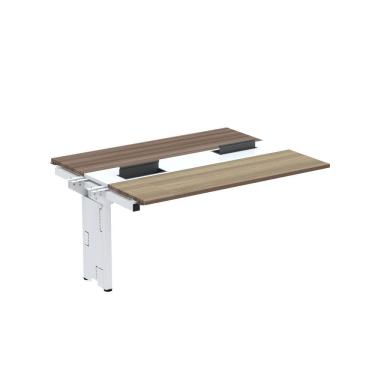 Imagem de Complemento De Mesa Plataforma Para Coworking Para 2 Pessoas 150x120 Walnut-branco