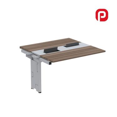 Imagem de Complemento De Mesa Plataforma Para Coworking Para 2 Péssoas 120x120 Walnut-cinza