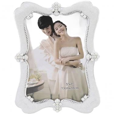 Imagem de Porta Retrato Branco Decorativo Casamento Festa 15x20cm