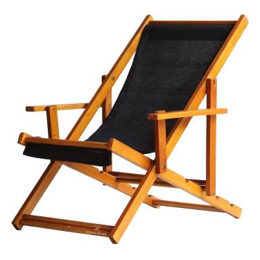 Imagem de Espreguiçadeira Preguiçosa Dobrável Mel Cb-preto