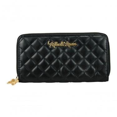 Imagem de Carteira Feminina Minnie Matelassê Assinatura Dourada