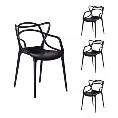 Imagem de Kit Com 4 Cadeiras Allegra Universalmix 100% Polipropileno